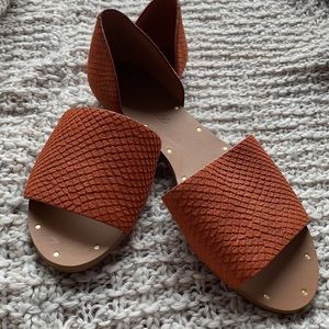 Madewell Thea D’Orsay open toe flat Sandals Size 6